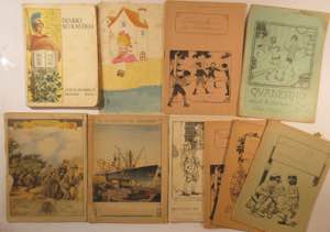 ANTIQUES - School notebooks and diary, set ... 