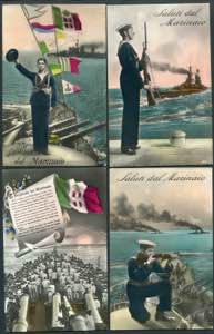 Regia Marina - 1941/42 - 5 cartoline non ... 