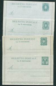 Italy Kingdom - Postal cards, set of 9 new ... 