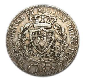 Coins - Carlo Felice - 1822 - 5 lire. Ag. ... 