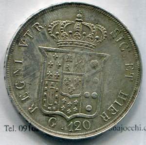 Monete - Ferdinando II - 1855 - Piastra da ... 