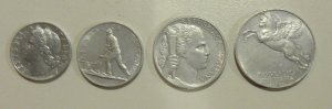 Coins - 1948 - The 4 coins of Lire 10 - 5 - ... 