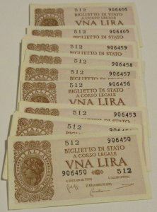 Cartamoneta - Luogotenenza - 1944 - Italia ... 