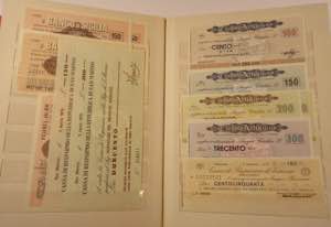 Banknotes - Mini-checks - Collection of 110 ... 