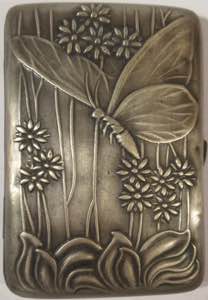 Cigarette case, in relief liberty style, in ... 