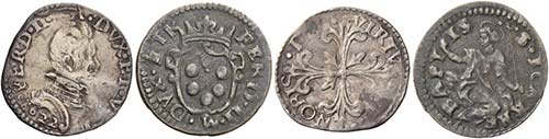 Lotto di due monete.  Ferdinando ... 