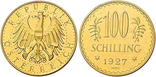 Monete d’oro europee.  Austria.  ... 