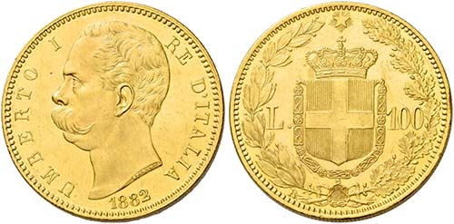 Monete d’oro europee.  Italia.  ... 
