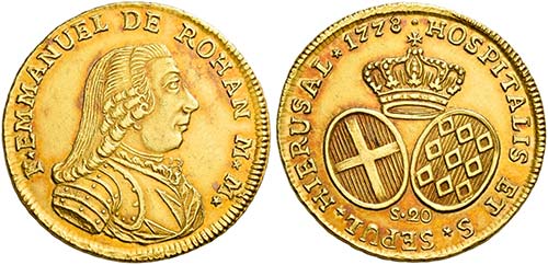Monete d’oro europee.  Malta.  ... 