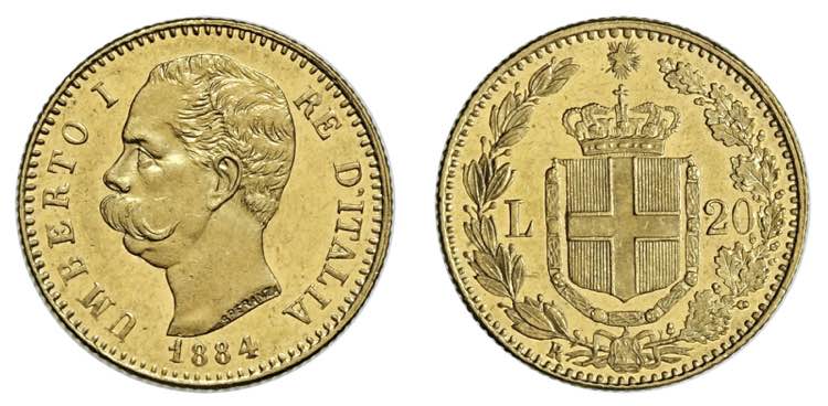 UMBERTO I (1878-1900)    20 Lire ... 