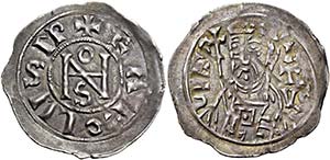 Roma.  Giovanni VIII, 872-882 con Carlo II ... 