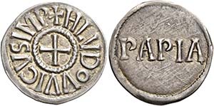 Pavia.  Ludovico I il Pio, 814-840.   ... 