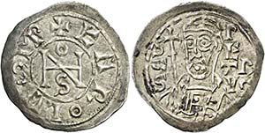 Roma.  Giovanni VIII, 872-882 con Carlo II ... 