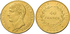 Monete d’oro europee.  Francia.  ... 