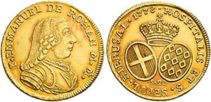 Monete d’oro europee.  Malta.  Ordine di ... 
