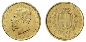 VITTORIO EMANUELE II (1861-1878)  20 Lire ... 