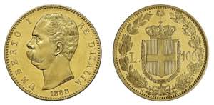 UMBERTO I (1878-1900)    100 Lire 1888, ... 