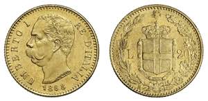 UMBERTO I (1878-1900)    20 Lire 1888, oro ... 