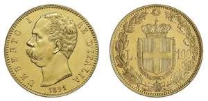 UMBERTO I (1878-1900)    100 Lire 1891, ... 
