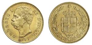 UMBERTO I (1878-1900)    20 Lire 1897, oro ... 