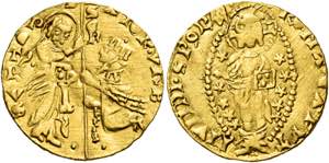 Roma.  Secc. XIV-XV   Ducato,  AV 3,51 g. ... 