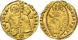 Roma.  Secc. XIV-XV   Ducato,  AV 3,54 g.  ... 