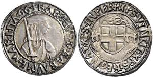 Savoia.  Carlo I, 1482-1490   Testone,  ... 