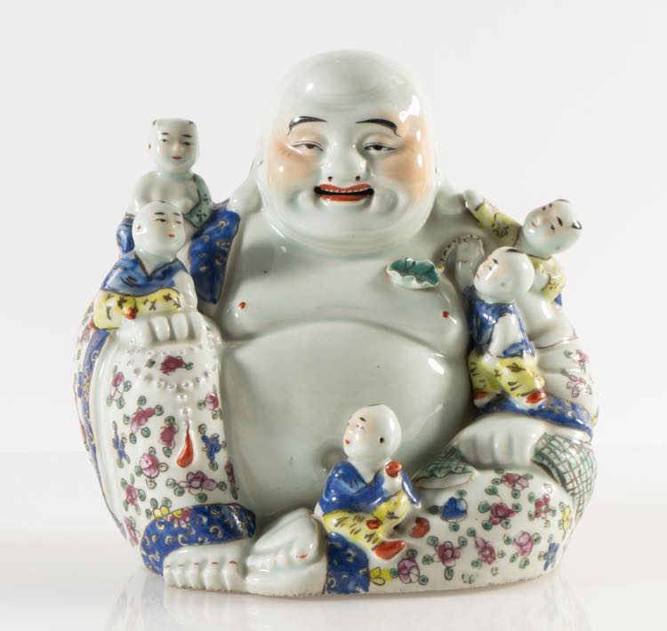 Figura di Buddha seduto contornato ... 