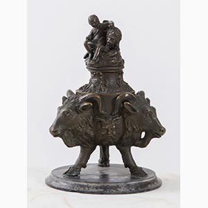 Calamaio in bronzo. Italia, XIX secolo. ... 