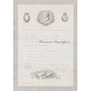 Diploma di Alessandro Guardassoni ... 