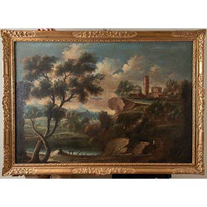 Maestro del XVIII secolo “Paesaggio”. ... 
