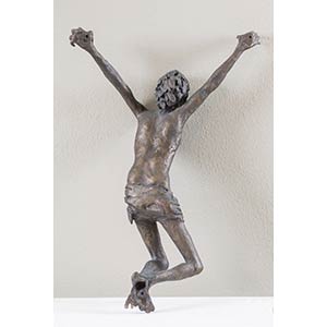 Cristo in bronzo patinato. XX ... 