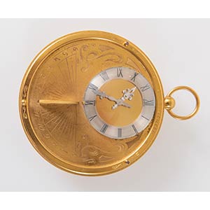 Orologio da tavola in bronzo dorato, di ... 
