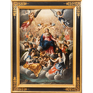 Bottega di Guido Reni, Madonna in gloria ... 