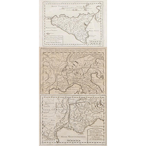 Lotto composto tra tre mappe del XVIII ... 