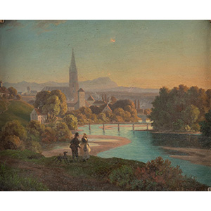F. BRAUN (XIX secolo) Paesaggio, 1850. ... 