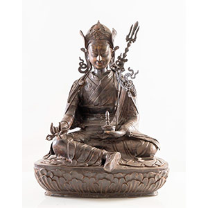 Scultura in bronzo, raffigurante Buddha ... 