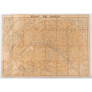 Cartina da viaggio di Parigi. XIX ... 