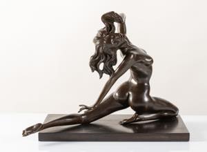 Scultura in bronzo, raffigurante nudo ... 