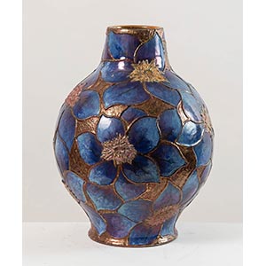 MORONI, Faenza. Vaso in ceramica policroma. ... 