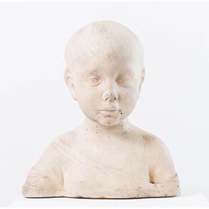 Busto di bambino in marmo. XIX secolo. Cm ... 