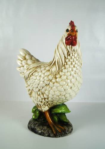 Scultura di gallina in ceramica ... 