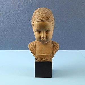 Scultura in terracotta “Busto di bambina ... 