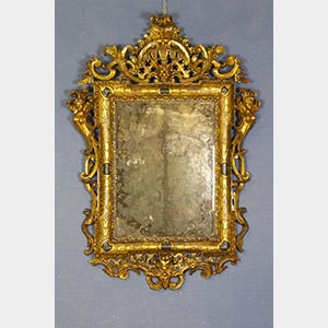 Specchiera Luigi XV in legno laccato e ... 