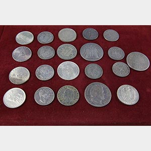 Lotto di 27 monete varie in argento tra cui ... 