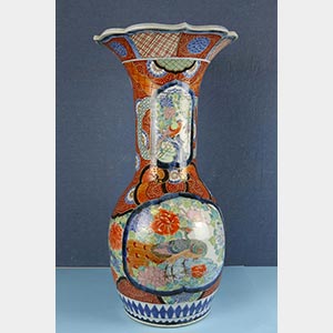 Grande vaso in porcellana policromata di ... 