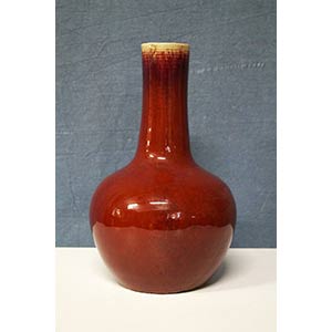Antico vaso in porcellana color rosso sangue ... 
