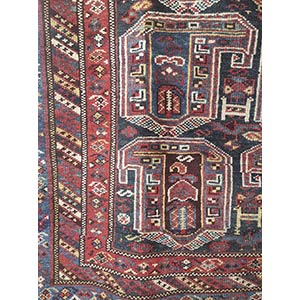 Antico tappeto Kaskay con tramo ... 
