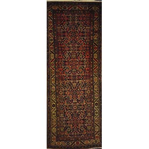 Antico tappeto persiano con trama e ordito ... 