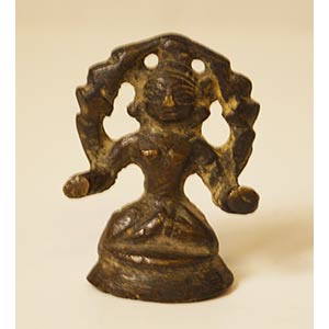 Piccola scultura in bronzo raff.te Devi - ... 